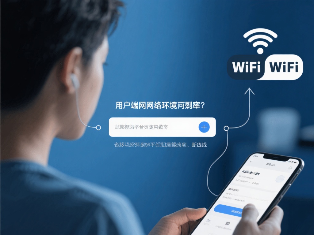 用户端网络环境不稳定：如果用户所处的网络信号较弱，